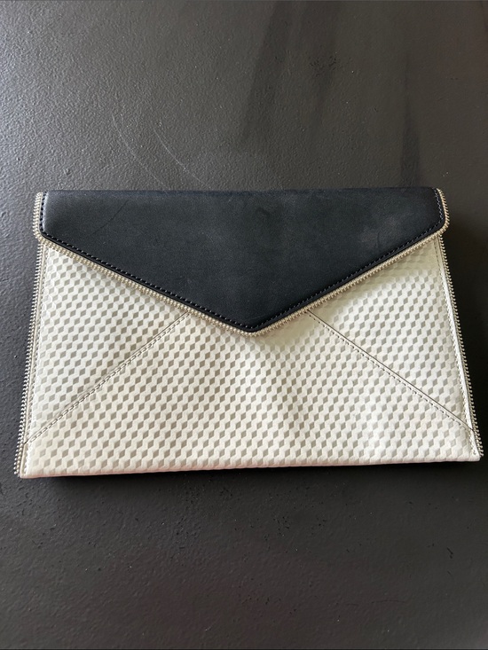 Rebecca Minkoff Handbags - Rebecca Minkoff Two-Tone Black and White Envelope Clutch